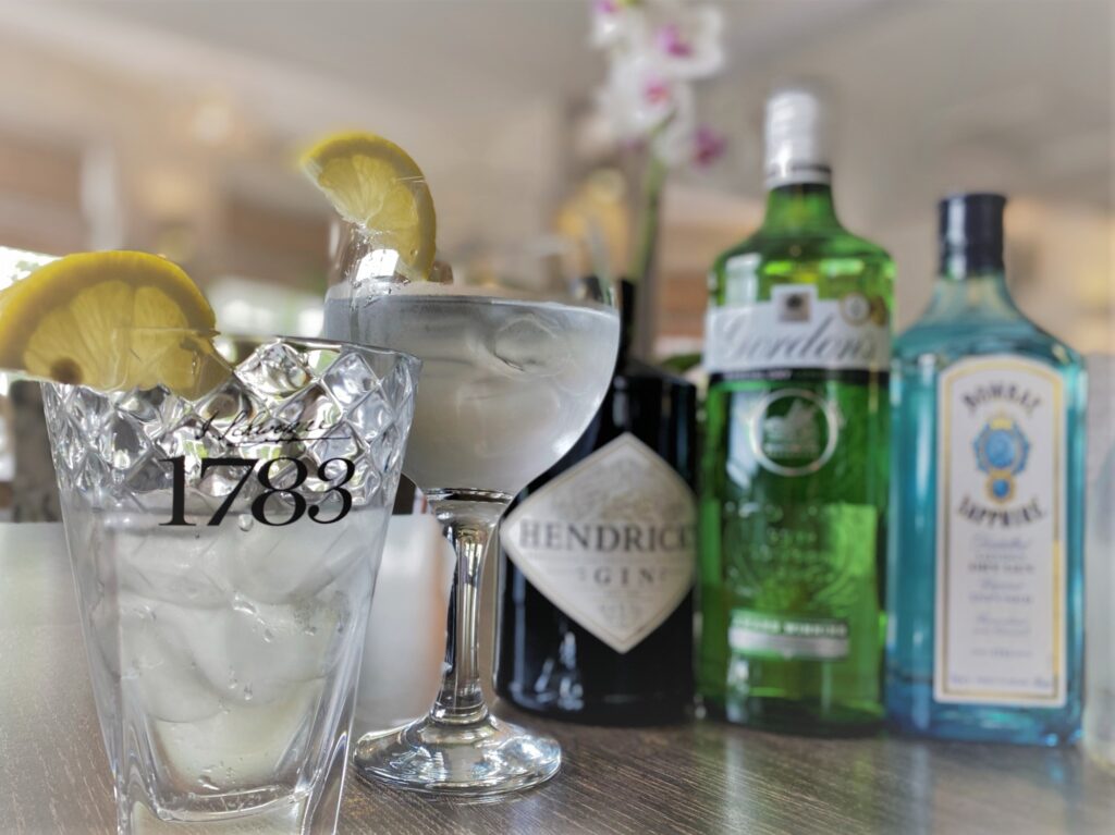 Great Gins Perfectly Served at the Queens Head Harston, Cambridge